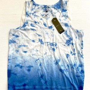 G-STAR RAW Lyker R T Jersey Tank  Tie Dye Laundry Blue